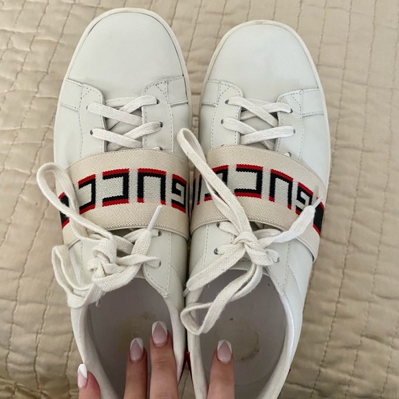 Gucci Ace Stripe Sneakers Tennis Shoes  39 - Picture 7 of 10